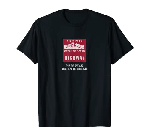 Histórico Pikes Peak Pole Marcadores Viejo Ruta Viajero Coche PPOO Camiseta