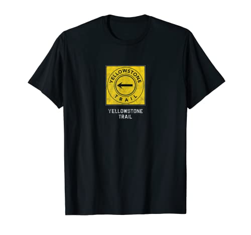 Histórico Yellowstone Trail Pole Marcadores Viajero Ruta Viajero Camiseta