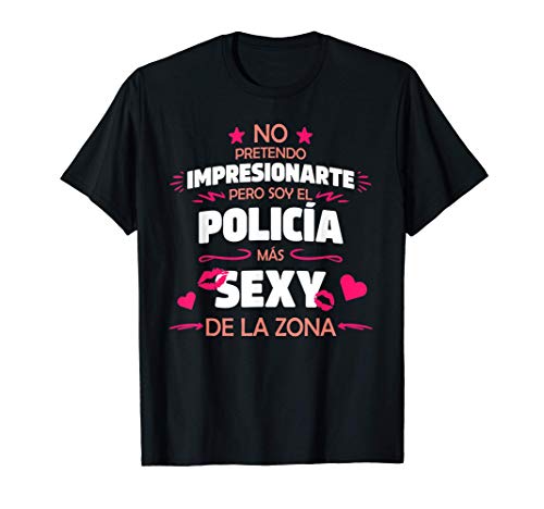 Hombre Frase Divertida y Original Para Policía Con Humor Camiseta