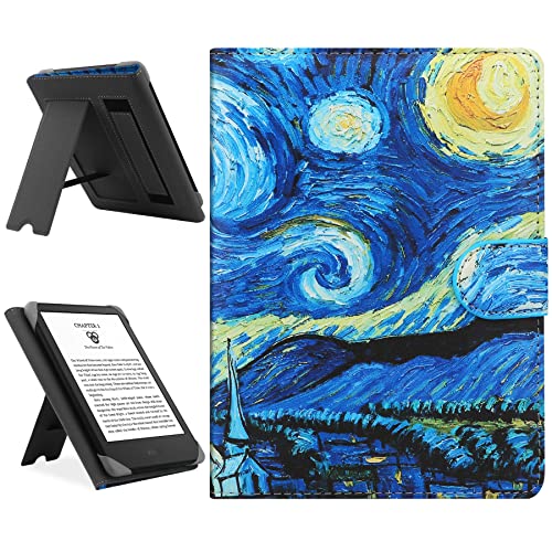 HoYiXi Funda Universal Compatible con 6,8" Kindle Paperwhite /6" Nuevo Kindle 2022 & 2019 / Kobo Clara HD/Kobo Clara 2E Estuche para 6-6,8'' Pocketbook/Tolino/Sony E-Book Reader, Noche Estrellada