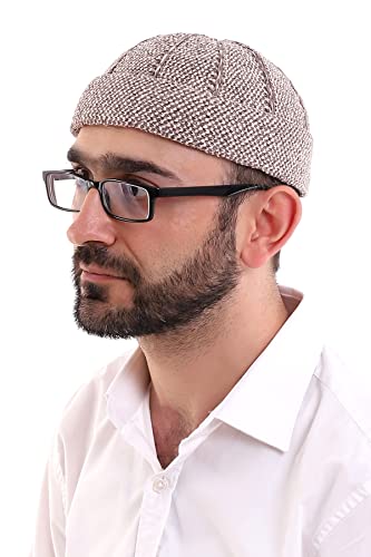 ihvan online Sombreros turcos musulmanes de terciopelo para hombres, Taqiya, Takke, Peci, gorras islámicas, regalos islámicos, marrón, Talla única