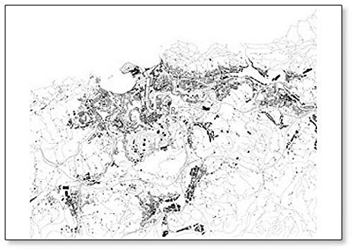 Imán para nevera con diseño de mapa de satélite de San Sebastián o Donostia