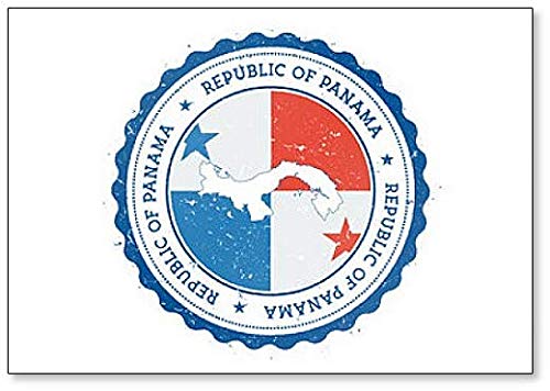 Imán para nevera con diseño de mapa y bandera de Panamá