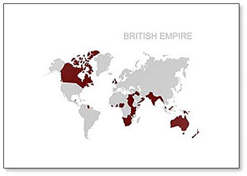 Imán para nevera con diseño del mapa del Imperio Británico
