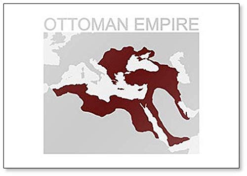 Imán para nevera con diseño del mapa del Imperio Otomano