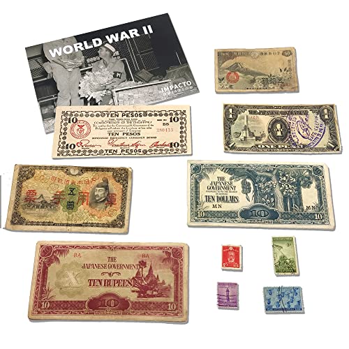 IMPACTO COLECCIONABLES Colección Guerra del Pacífico - 6 Billetes Antiguos + 4 Sellos. Certificado de Autenticidad Incluido