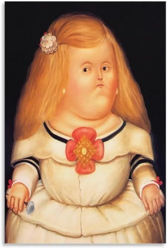 INOMAK Fernando Botero Pósters Y Grabados《Después De Velázquez》Lienzo Arte De Pared Fernando Botero Pintura Para Decoración De Pared De La Sala De Estar Cuadro 40x50cm Sin Marco