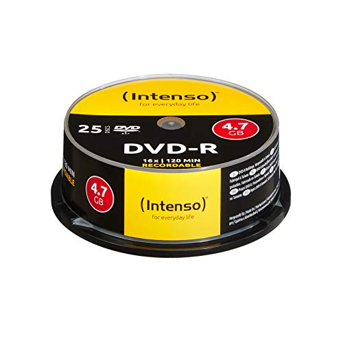 Intenso 4101154 - Tarrina de 25 Unidades DVD-R (4.7 GB/120 min, 16x)