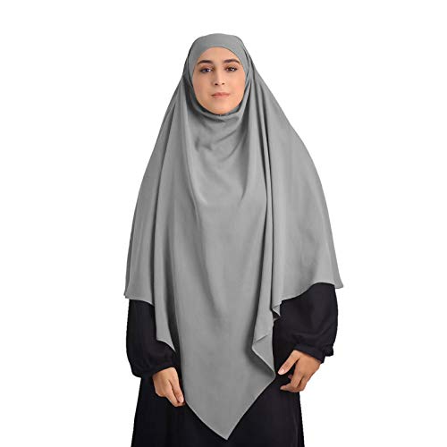 Islam largo ventilado Mujeres Color verano ropa Libro Islam Filosofía, gris, talla única