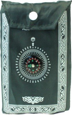 islamic prayer mat prayer mats prayer mats for muslims Travel Pocket Prayer Rug Mat Qibla Finder Compass Kaaba (Black) by USI