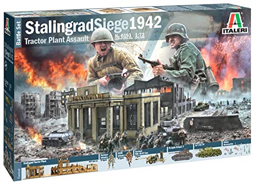 Italeri 6193 Set de Batalla 1:72 Asedio de Stalingrado-Modelo de Suelo, Hobby, Pegado, Kit de plástico, detallado, Multicolor