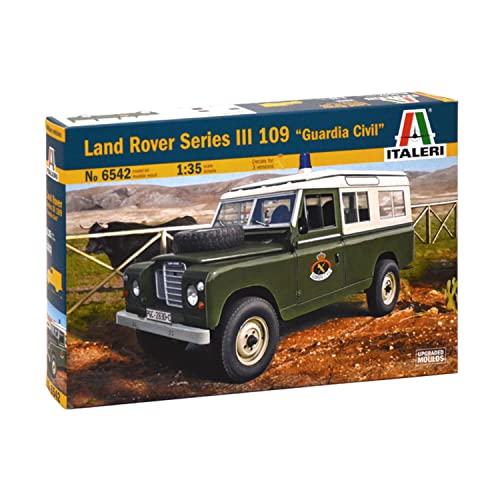 Italeri 6542 1:35 Land Rover 109 "Guardia Civil-Modelo de Suelo, Hobby, Pegado, Kit de plástico, detallado, Multicolor