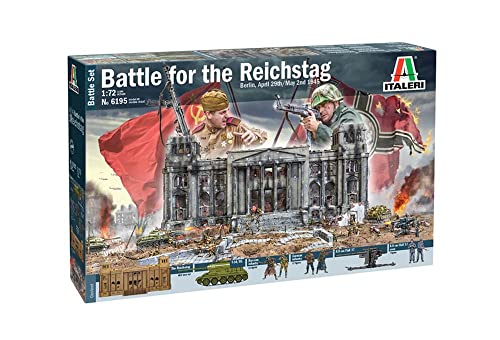 Italeri- Army 6195 Set de Batalla 1:72 1945 Caída del Reich. -Modelo de Suelo, Hobby, Pegado, Kit de plástico, detallado, Multicolor
