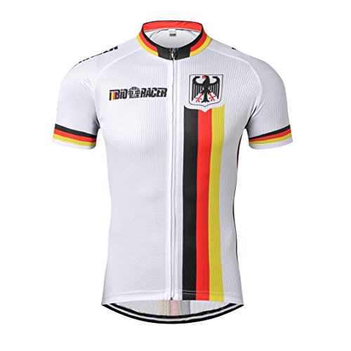 Jersey de Bicicleta Hombre Jersey de Ciclismo Ropa de Equipo de montaña MTB Top de Bicicleta Camisetas Deportivas de Carreras Transpirable Blanco Negro L