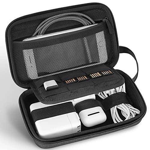 JETech - Organizador de Accesorios de Viaje, Funda electrónica portátil, para Adaptador de Corriente para MacBook, Cable, lápiz Capacitivo y Tarjeta SD, Banco de energía, Unidad Flash USB