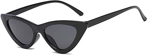 JFAN Mujer Gafas Gato Ojos Polarizado Gafas de Sol Polarized Retro Moda Estilo Vintage Gafas para Mujer Uv400 Gafas de Sol(Negro Negro)