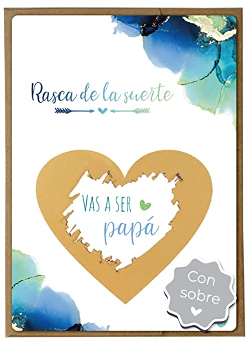 Joli Coon Tarjeta de rascar Vas a ser papá con sobre - Anunciar embarazo papá