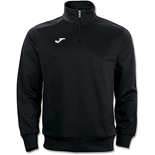 Joma Sudadera Faraon Negro Media Cremallera, Hombre, Negro-100, 2XL