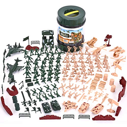JOYIN 164pcs Soldados de Juguete de plástico Militar Conjunto del Ejército Figuras Set Figuras Militares