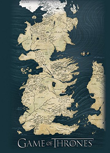 Juego De Tronos Mapa De Westeros, Los Siete Reinos Tarjeta Postal 15x10 cm