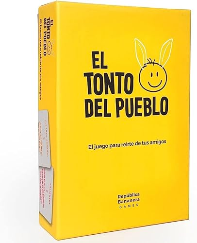 Juegos de Mesa Adulto - El Tonto del Pueblo - El Juego de Mesa para reírte de Tus Amigos - Cartas pizarras y rotuladores