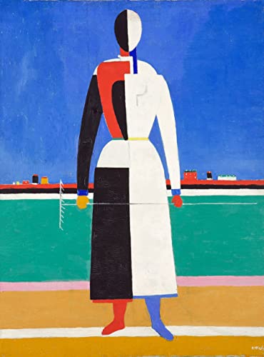 Kazimir Malevich Woman with rake 1930 b12898 A1 Poster - Papel fotográfico grueso brillante (33/24 inch) (84/59 cm) - Película Decoración de pared Arte Actor Actriz Regalo Anime Auto Cinema Room Dec