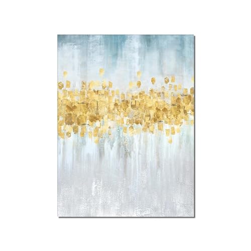 KEYGEM Póster dorado con pintura en lienzo moderno, impresión artística de pared, imágenes artísticas, póster de paisaje para sala de estar, decoración de la casa, 24x36 pulgadas (60x90cm) x1 NoFrame