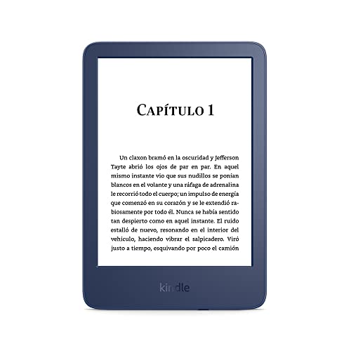 Kindle (modelo de 2022): nuestro Kindle más compacto y ligero, con una pantalla de alta resolución de 300 ppp y 6 pulgadas, y el doble de almacenamiento | Azul vaquero, sin publicidad