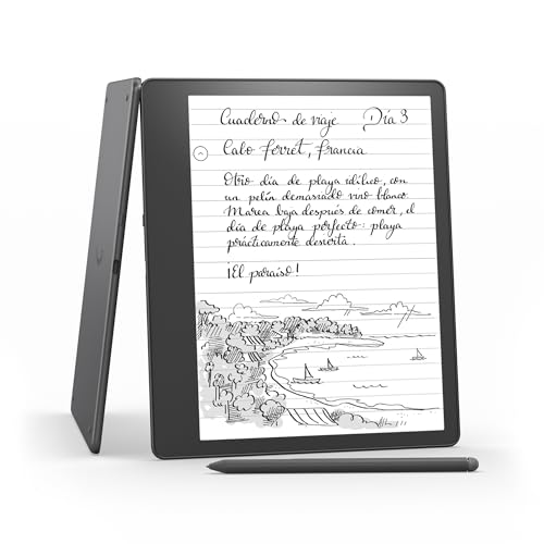 Kindle Scribe, el primer Kindle que a la vez es un cuaderno digital, todo en uno, con 16 GB de almacenamiento y una pantalla Paperwhite de 10,2" y 300 ppp | Con el lápiz premium