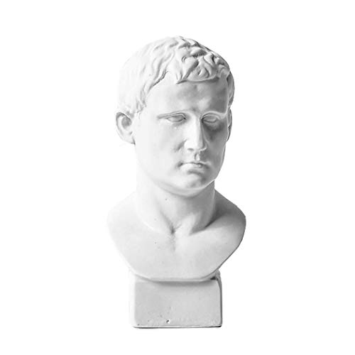 Kocreat 6''-7.5''Yeso Busto Estatua Pintura Bosquejo Figuras de Resina - Miguel Ángel Famoso Retrato Escultura Replica Coleccionables para Artistas Decoración del Hogar Agrippa