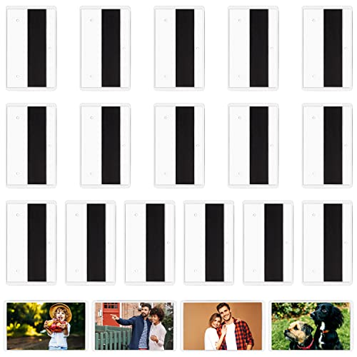 Kurtzy Pack de 20 Marcos Fotos en Blanco para Refrigerador - Marco Imanes Personalizados Nevera para Fotos 9,8 x 5,9 cm - Marco Magnetico de Acrílico para Fotos Pequeñas - Regalo Familiares y Amigos
