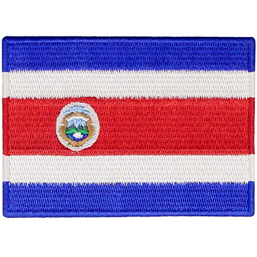 La bandera de la República de Costa Rica Parche Bordado de Aplicación con Plancha