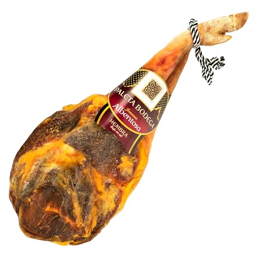 LalolaGourmet - Paleta Serrana Bodega 4/4.5 kg I Curacion Lenta y Natural 100% Sin Gluten. Baja en Sal I Paletilla de Jamon Serrano - Pata Delantera