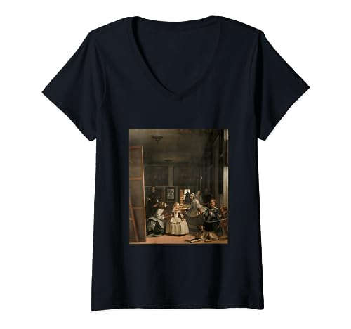 Las Meninas de Diego Velázquez Camiseta Cuello V
