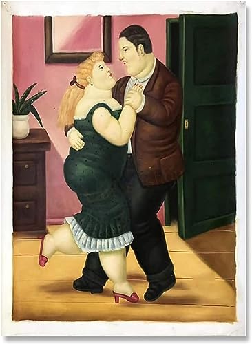 LATAFA Póster e impresiones de Fernando Botero, arte de pared de bailarina divertida, pintura en lienzo de Fernando Botero, cuadros de Fernando Botero para decoración del hogar, 40x60cmx1 sin marco