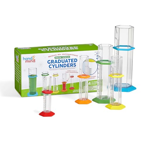 Learning Resources- Set de Cilindros graduados para científicos Principiantes, 3+ años, Laboratorio, Instrumentos de medición para niños, Kits didácticos de Ciencias, Talla única (95813)