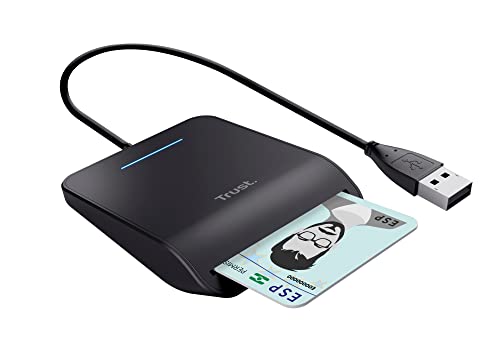 Lector de tarjetas trust primo dni smartcard usb-a color negro