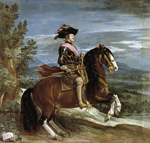 Lienzo calidad museo o lámina para enmarcar, Felipe IV a caballo, Diego Velázquez - Square 60 x 60 cm, POSTER PROFESIONAL