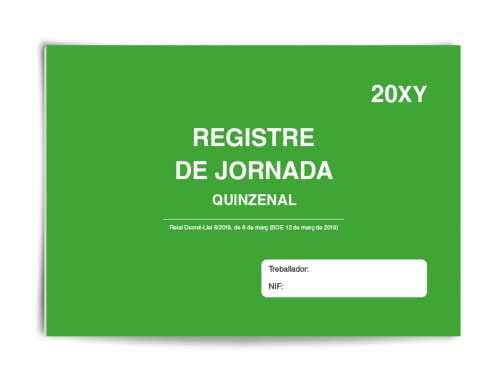 Llibre Registre de Jornada (Quinzenal)