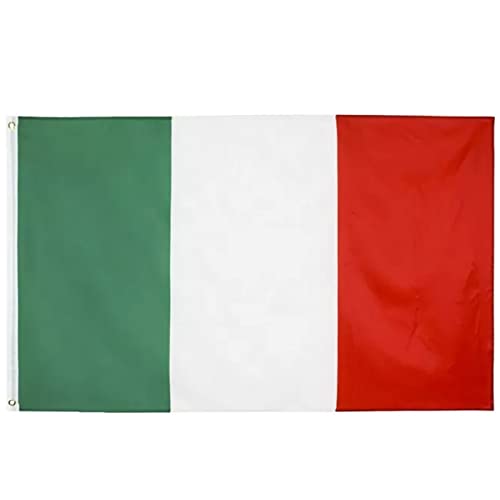 Longivia® Bandera Italia Grande para Exterior - Bandera de italia Grande 90x150 cm Reforzada y con 2 Ojales Metálicos Italian Flag Banderas Europaeas Italiana Tela Fuerte