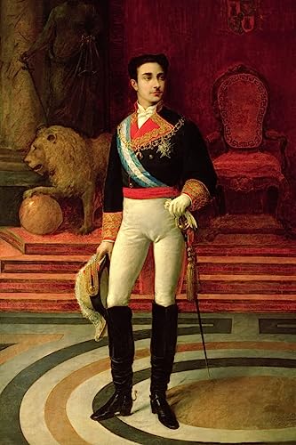 LynSet Lona Impresión Pintura Cuadro de arte de pared Famoso Retrato de Alfonso Xii de Salvador Maritinez Cubells para la decoración del pasillo 60x90cm
