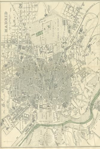 Madrid Map Journal: Vintage 1899 Map of Madrid Notebook (Blank Lined Journal, 6"x9" Lined Pages, 200 pages)