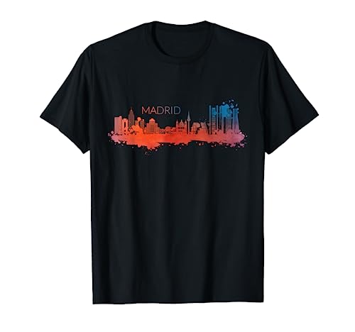 Madrid Skyline Acuarela España Regalo de recuerdo Camiseta