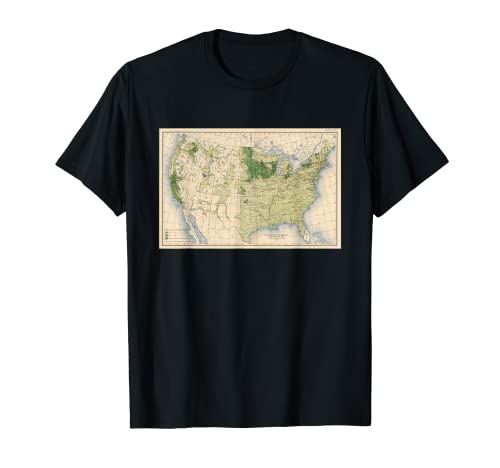 Mapa de agricultura de cebada vintage de Estados Unidos (1903) Camiseta