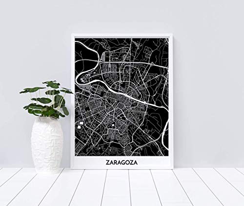 Mapa decorativo de Zaragoza