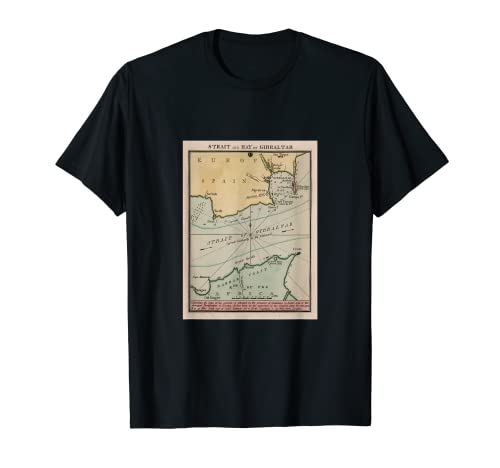 Mapa del estrecho de Gibraltar de la vendimia (1799) Camiseta