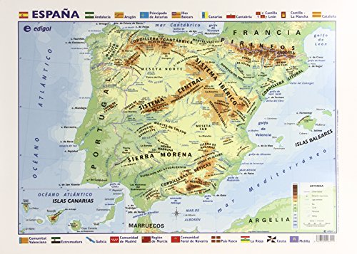 Mapa Escritorio España Físico-Político