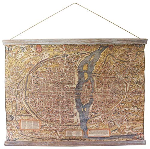 Mapa histórico 70cm Continente Estilo Antiguo Paris Francia
