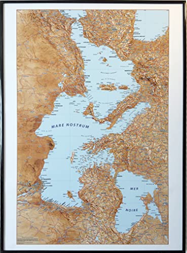Mapa mediterráneo sin bordes 50 x 70 cm