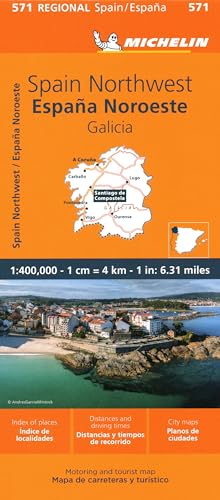 Mapa Regional España Noroeste - Galicia (11751): Straßen- und Tourismuskarte 1:400.000: 571 (Mapas Regional)